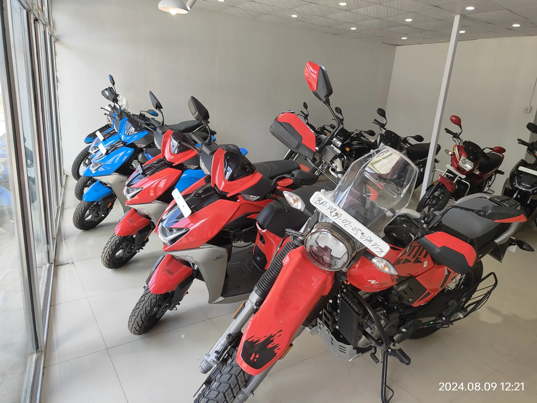 Hero motorcycles and scooters inside Dipshikha Auto Trade showroom