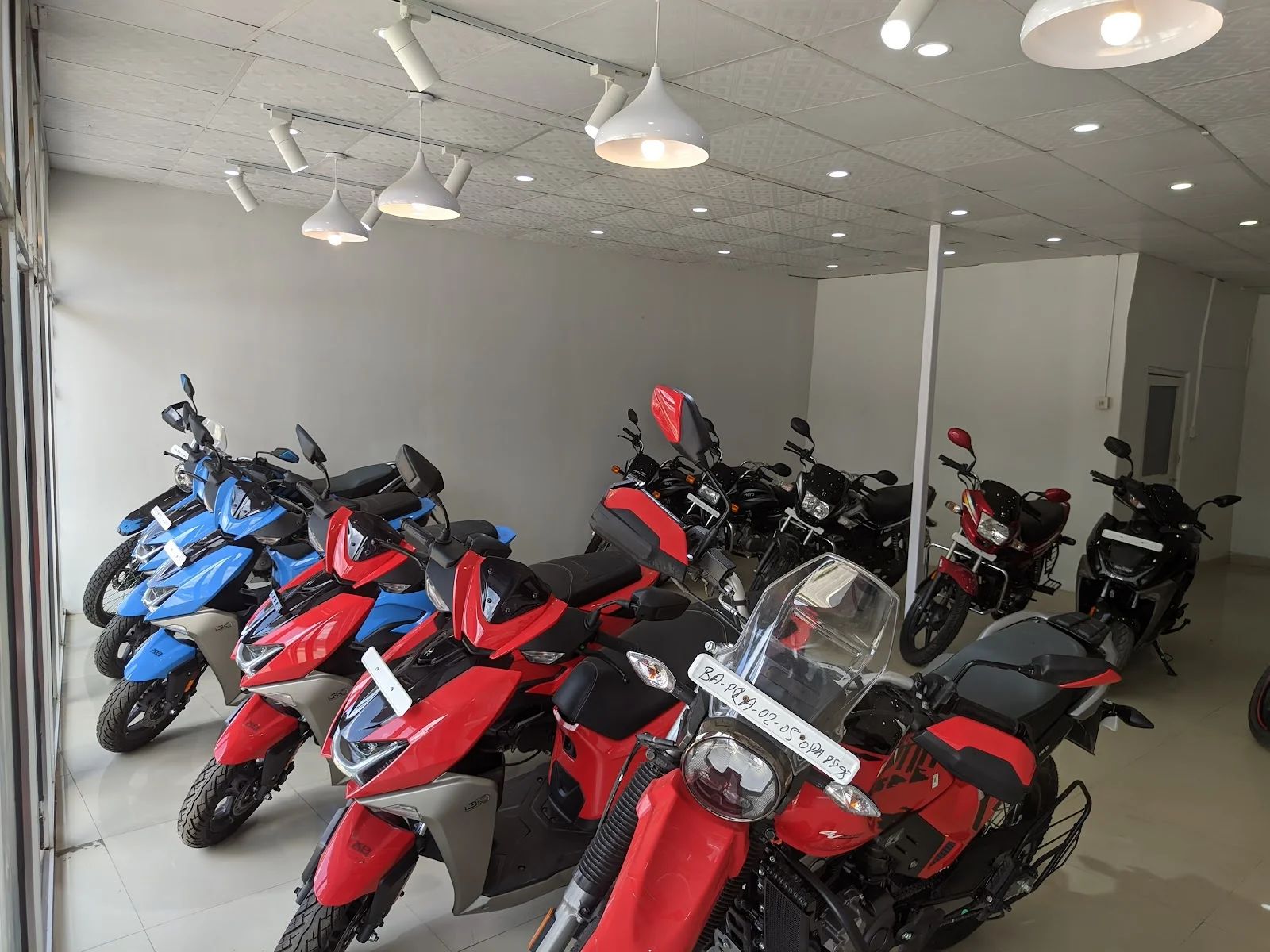Hero Xoom scooters displayed at Dipshikha Auto Trade